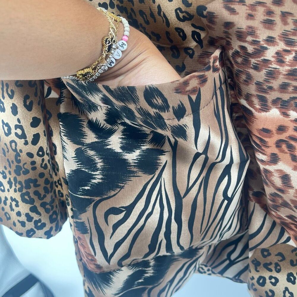 Vintage Barrie Stephens Animal Print Blazer Size 8 | Lightweight Jacket - Picture 4 of 14